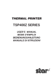 Star Micronics TSP400Z User's Manual