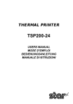 Star Micronics TSP200-24 User's Manual