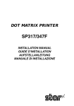 Star Micronics SP317/347F User's Manual