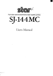 Star Micronics SJ-144MC User's Manual