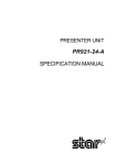 Star Micronics PR921-24-A User's Manual