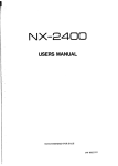 Star Micronics NX-2400 User's Manual