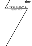 Star Micronics LaserPrinter4 User's Manual