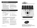 Stanton Professional performance mixer SK SIX User's Manual