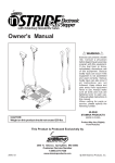Stamina Products , Inc Stepper Machine 40-0048 User's Manual