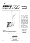 Stamina Products , Inc Exercise Bike 55-1725 User's Manual