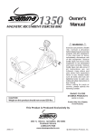 Stamina Products 1350 User's Manual
