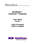 Stairmaster 2100 LC User's Manual