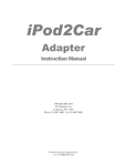 SSI America iPod2Car User's Manual