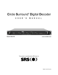 SRS Labs CSD-07D User's Manual