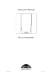 Spendor SR5 Loudspeaker User's Manual