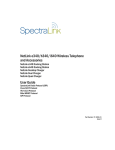SpectraLink BPX100 User's Manual