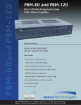 Speco Technologies PBM-60 User's Manual
