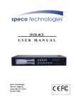 Speco Technologies DVR-4CF User's Manual