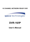 Speco Technologies DVR-16/IP User's Manual
