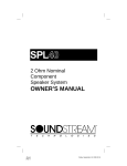Soundstream Technologies SPL40 User's Manual