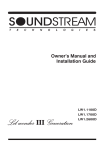 Soundstream Technologies LW1.1100D User's Manual