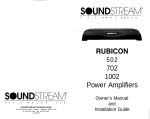 Soundstream Technologies 1002 User's Manual