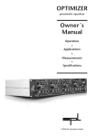 Sound Performance Lab Parametric Equalizer User's Manual