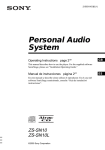 Sony ZS-SN10L User's Manual