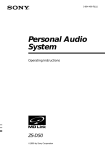 Sony ZS-D50 User's Manual