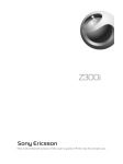 Sony Z300i User's Manual