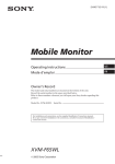Sony XVM-F65WL User's Manual