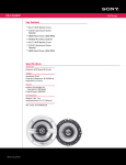 Sony XS-V160HP Marketing Specifications