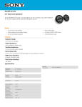 Sony XS-MP1611B Marketing Specifications