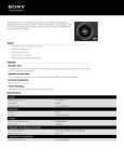 Sony XS-GTX121LS Marketing Specifications