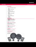 Sony XS-D170SI Marketing Specifications