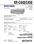 Sony XR-C440 User's Manual