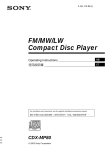 Sony Xplod CDX-MP80 User's Manual