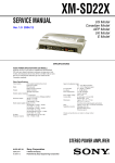 Sony XM SD22X User's Manual