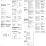 Sony XM-GTX1302 Operating Instructions