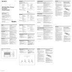 Sony XM-GS100 Operating Instructions