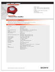 Sony XM-D400P5 Product Guide
