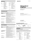 Sony XM-460GTX Operating Instructions