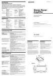 Sony XM-2000R User's Manual