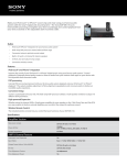 Sony XDP-MU110 Marketing Specifications