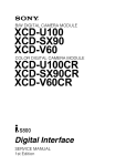 Sony XCD-SX90 User's Manual