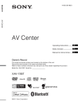 Sony XAV-72BT Operating Instructions