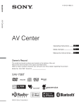 Sony XAV-70BT Operating Instructions