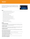 Sony XAV-63 Marketing Specifications