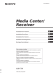 Sony XA-V7W User's Manual