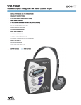 Sony Walkman WM-FX241 User's Manual