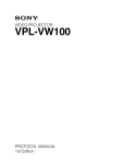 Sony VPL-VW100 User's Manual