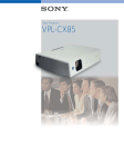 Sony VPL-CX85 User's Manual
