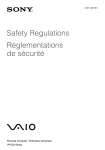 Sony VPCZ22AGX/B Safety & Regulations Guide