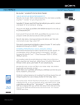 Sony VGX-TP25E Marketing Specifications